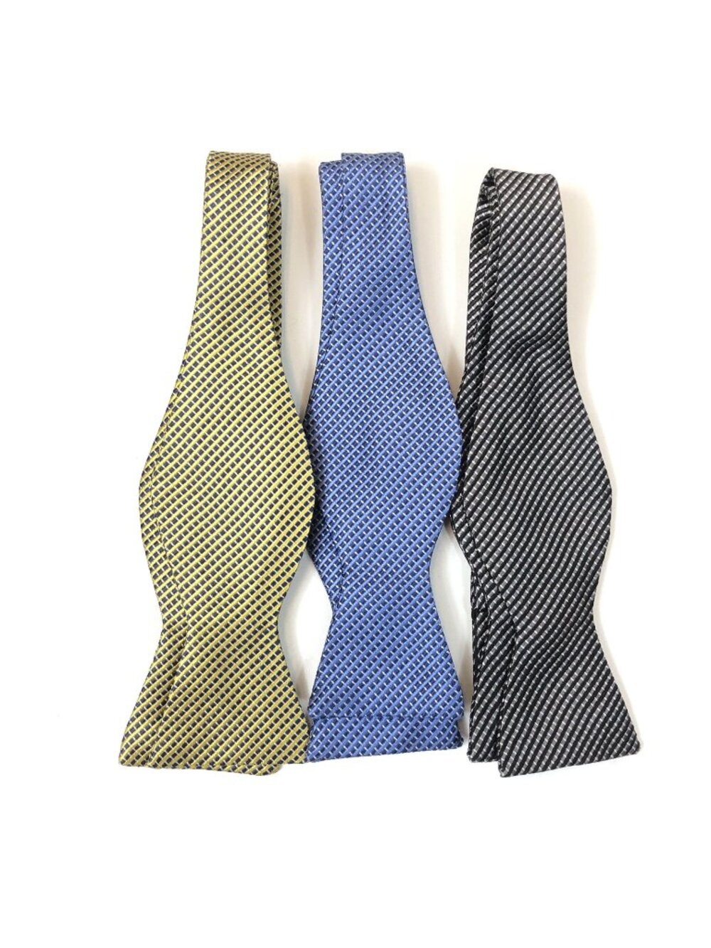 Brooks Brothers 346 Set of 3 Silk Bow Tie Adjustable Made in USA
